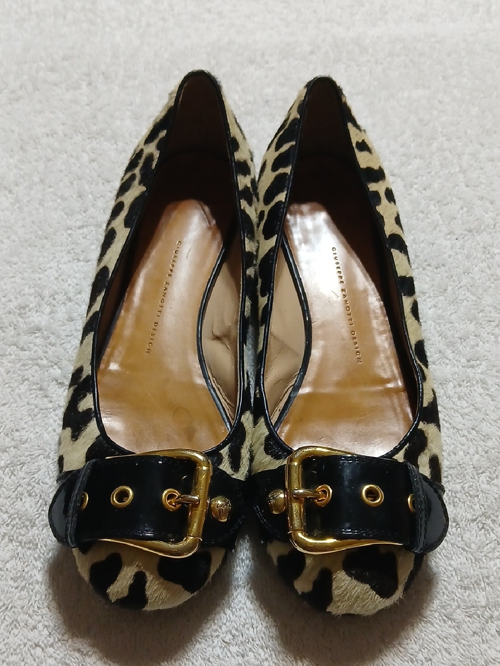 Giuseppe Zanotti Design Leopard Print Balerina Flats Size 10 M